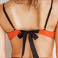 SAMPLE Bikini Top - Jasmine Black/Orange