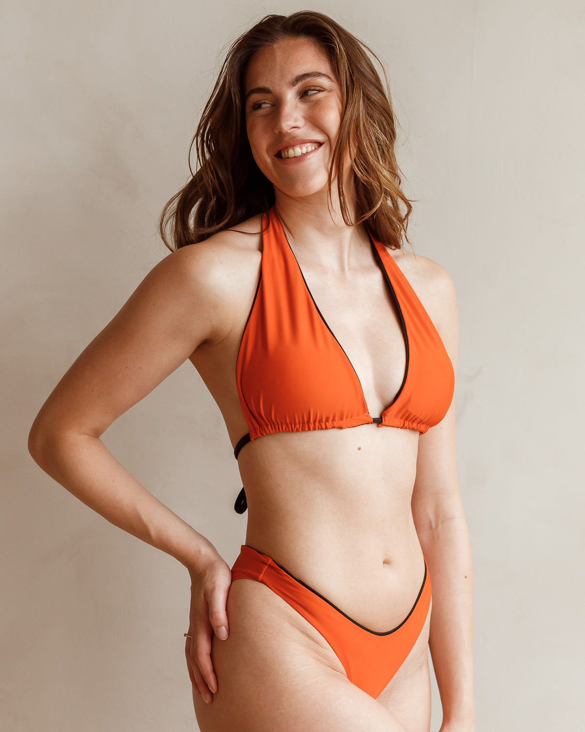 Bikinitop - Lovelli Zwart/Oranje
