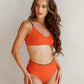 SAMPLE Bikini Top - Jasmine Black/Orange