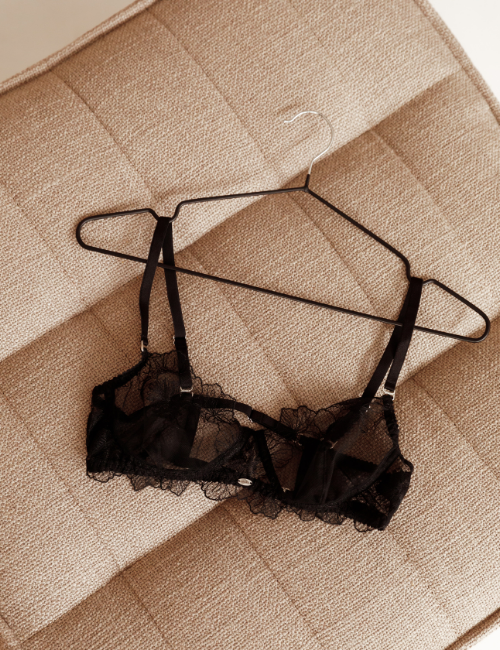 Juniper - Brazilian Slip Thong With Lace & Adjustable Straps